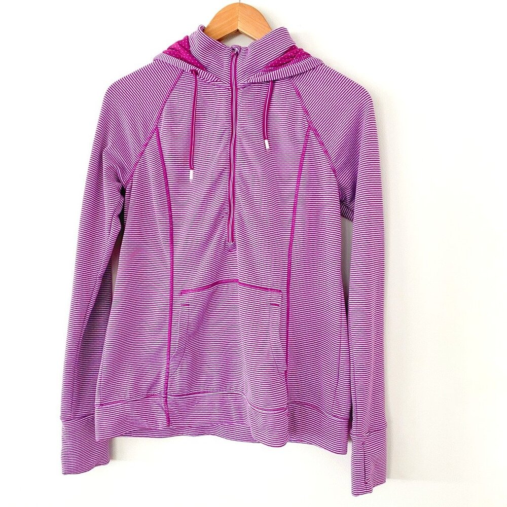 Tangerine Purple 1/2 Zip Athletic Hoodie – Size M